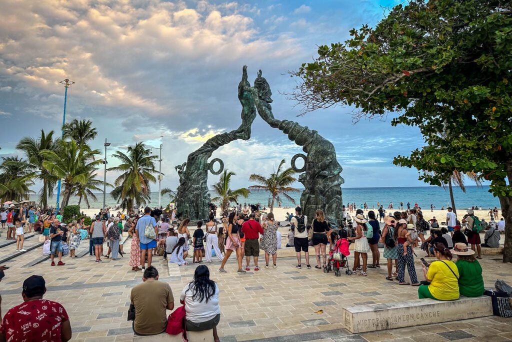 Parque Fundadores in Playa del Carmen near Fifth Avenue and the ferry pier