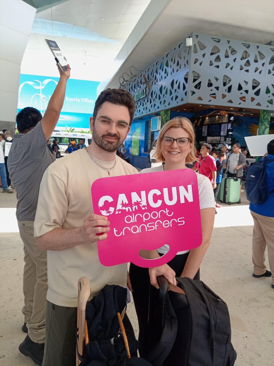 Private Cancun Airport transfer vehicle ready for pickup