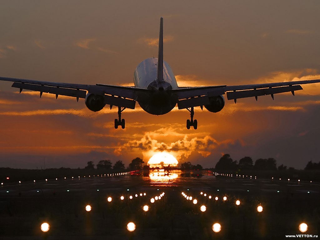 Cancun Airport departures airplane taking off