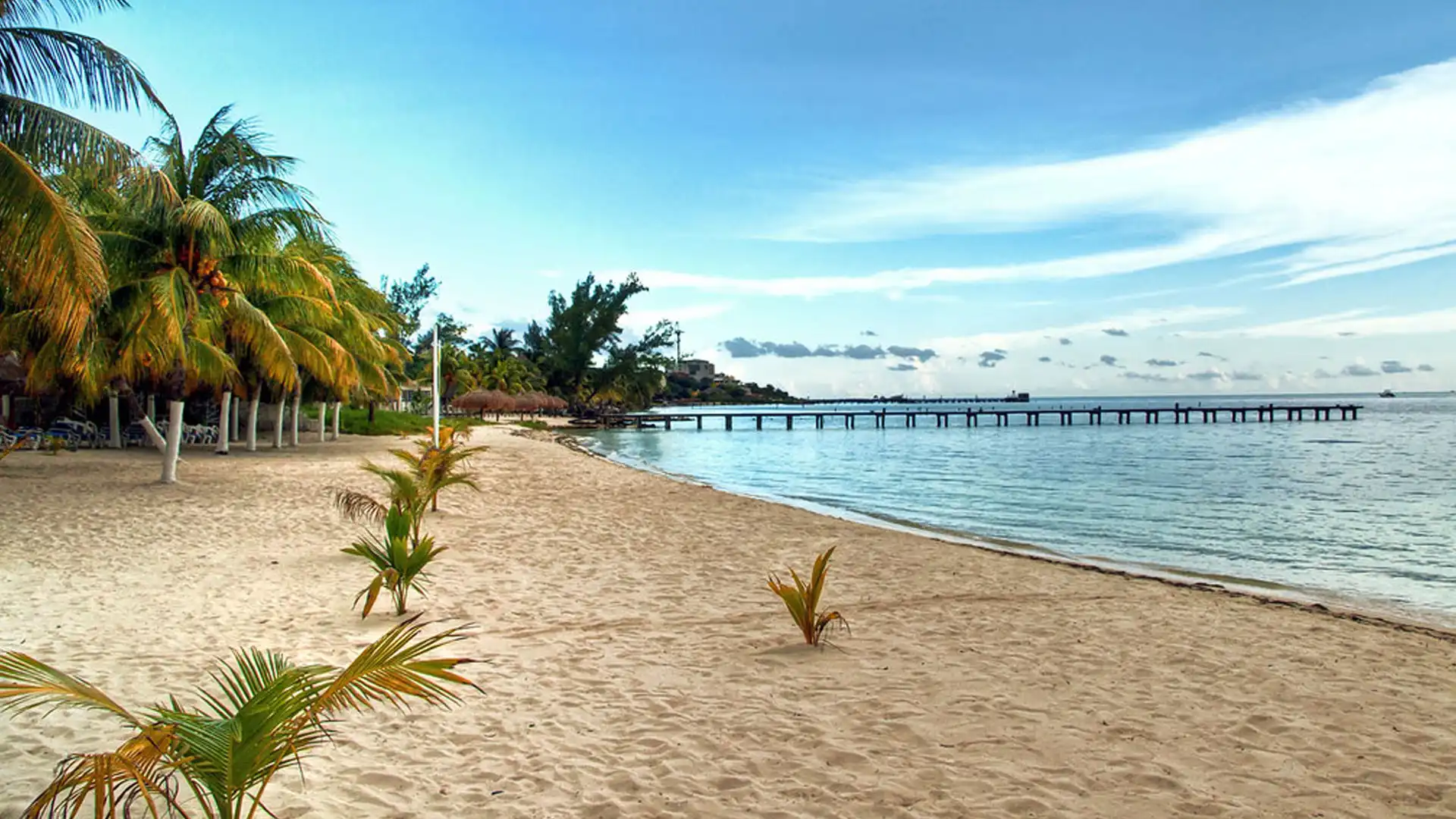 Playa Lancheros Isla Mujeres quiet beach with local seafood restaurants